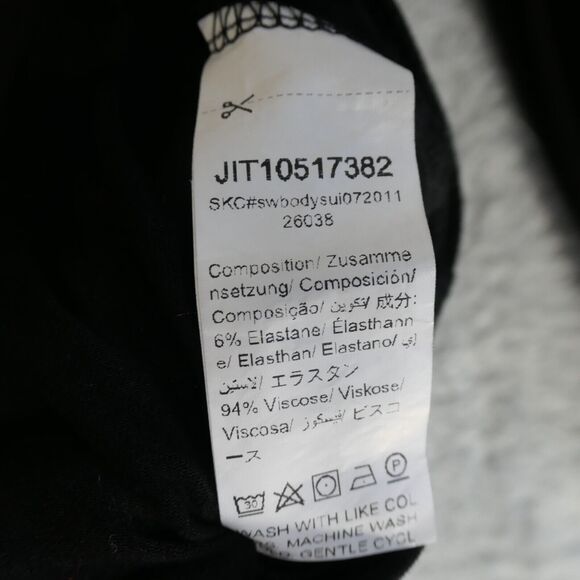 Shein Curve Bodysuit Womens 2XL Black Long Sleeve Blouse Round Neck Stretch - Picture 13 of 14